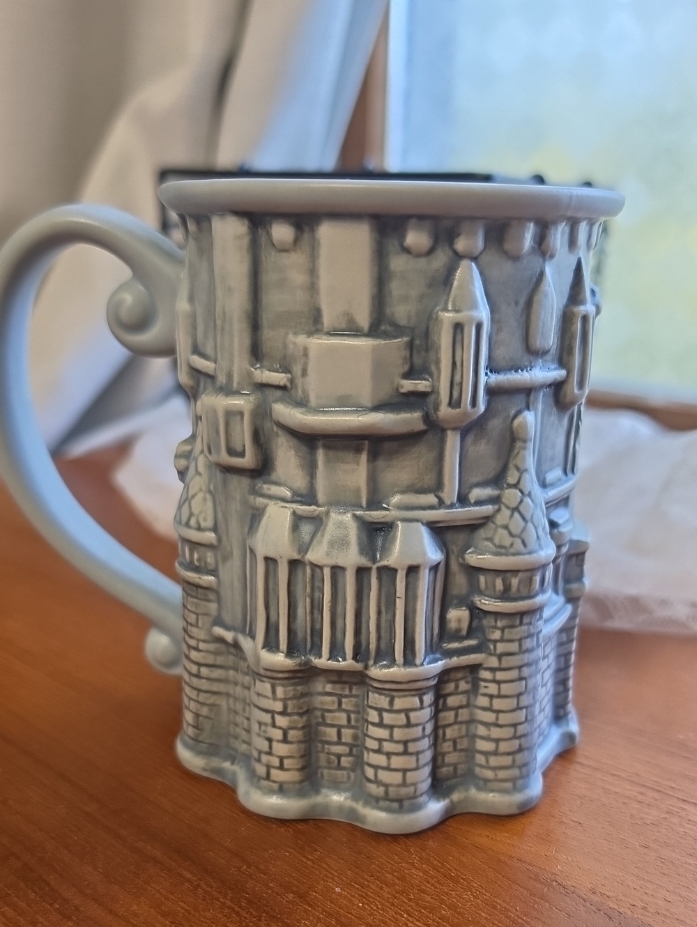 Disney Parks Cinderella’s Castle Sculpted 3D Large Coffee Mug gray